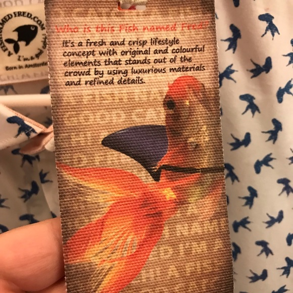 NWT A Fish Named Fred Men’s long sleeve, button up - Picture 10 of 16
